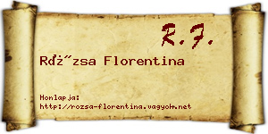 Rózsa Florentina névjegykártya